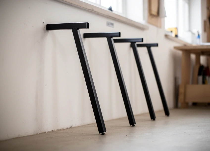 Black steel hairpin legs and box section table legs