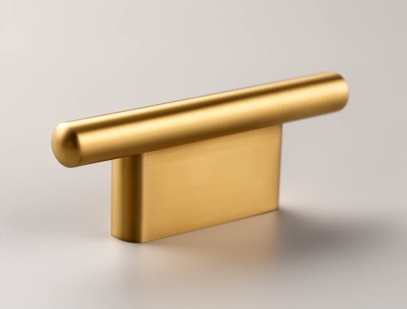 Solid brass cup pull for drawers with 64 mm hole centres