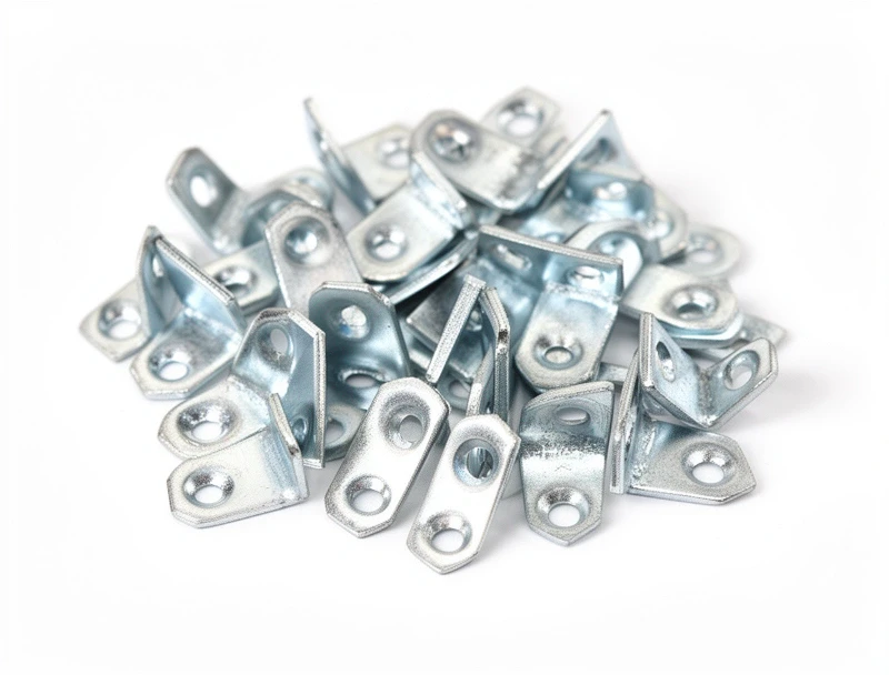 Pack of zinc plated steel corner braces, 40 mm